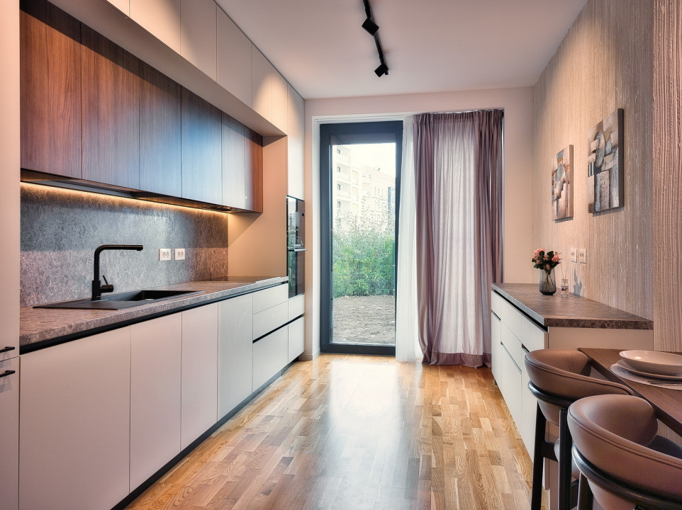 Apartament cu 2 dormitoare si gradina de 95 mp